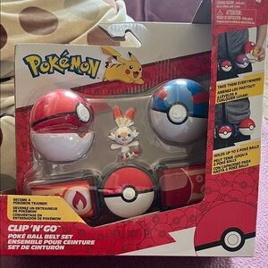 Pokemon Clip 'N' Go Poké Ball Belt Set - Red, White, Blue